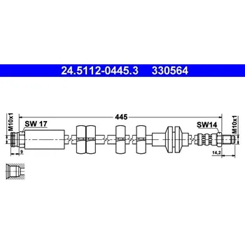 Brzdová hadice Brzdová hadice ATE 24.5112-0445.3