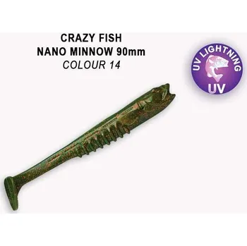 Umělá nástraha Crazy Fish Gumová Nástraha Nano Minnow 14 Délka: 9cm, Počet kusů: 5ks