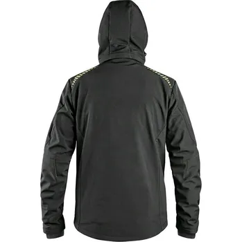 pracovní bunda Bunda CXS NORFOLK, dětská, černá s HV žluto/oranžovými doplňky, vel. 140