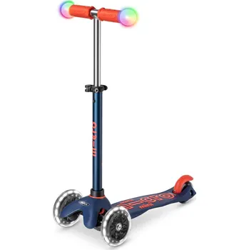 Koloběžka MICRO Mini DeLuxe Magic LED Navy blue
