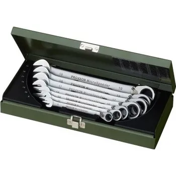 Sada nářadí Proxxon 23124 - Sada klíčů očkoplochých ráčnových vyhnutých 7-dílná, 8-19mm, Micro-Combispeede