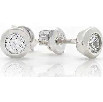 Náušnice Diante Zlaté náušnice s bílým kamenem 59632293