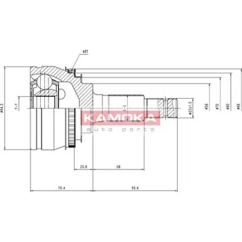 Poloosa kola Sada kloubů, hnací hřídel, , 4341033040, 4342033040, KAMOKA, 6788