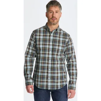 Pánské oblečení KOŠILE GANT REG POPLIN MEDIUM CHECK SHIRT RICH BROWN