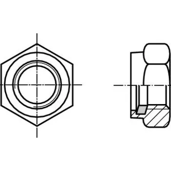 Matice Matice šestihranné samojistné nízké s plastem m12x1.25 pevnost 8.8 zinek bílý