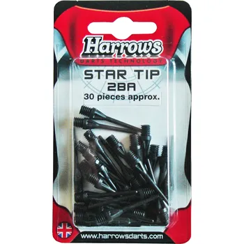 Harrows Hroty k šipkám STAR SOFT 30 ks v blistru - černé