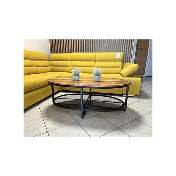 Konferenční stolek Konferenční stolek MOCCA kafé kostra antracit / dřevo akácie