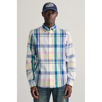Pánská košile KOŠILE GANT REG SEERSUCKER MADRAS SHIRT WHITE