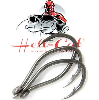 Rybářský háček Hell-Cat jednoháček Catfish 9/0, 3ks (Jednoháček nejen na sumce klasického tvaru pro použití i ve slané vodě.)