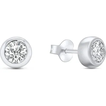 Náušnice Brilio Silver Nadčasové stříbrné náušnice s čirými zirkony EA334W + 2 měsíce na vrácení zboží