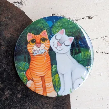 Dekorativní magnet Zuzana Honsová Zamilovaný kocour magnet 56 mm