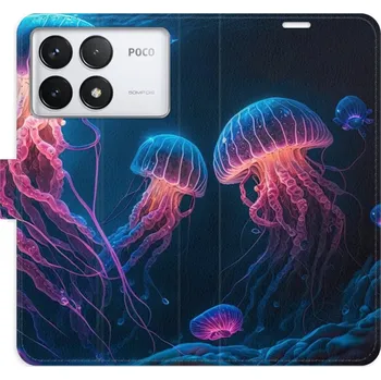 Pouzdro na mobilní telefon Flipové pouzdro iSaprio - Jellyfish - Poco F6 Pro