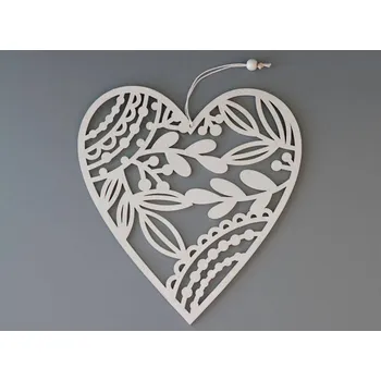 Dřevěný závěs / dekorace - Srdce