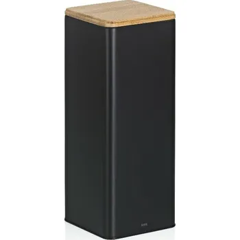 Dóza na potraviny KELA Dóza na potraviny skladovací Kiril kovová černá 11,5x11,5x29,0cm 3,0l KL-17890