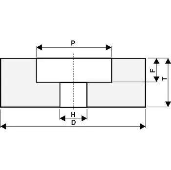 Brusný kotouč Tyrolit T34162978 | Brúsny kotúč s jednostranným vybraním 75x32x20-40x16 mm, 98A 80 J 9 V 50