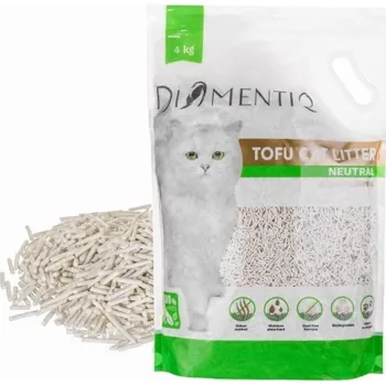 Podestýlka pro kočku DIAMENTIQ Tofu Neutral Ultra clumping - rostlinné stelivo - 4kg