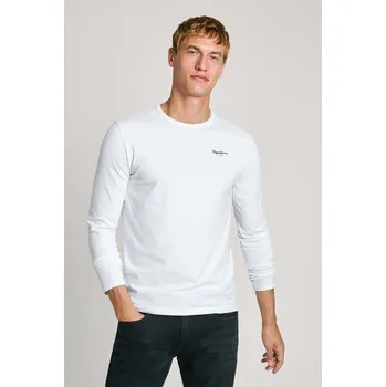 Pepe Jeans Pánské tričko ORIGINAL BASIC 2 LONG N Barva: bílá, Velikost: XL