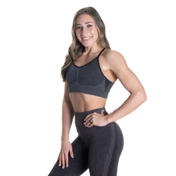 Podprsenka Better Bodies CURVE SCRUNCH BRA BLACK MELANGE – sportovní podprsenka Better Bodies černá Velikost: S