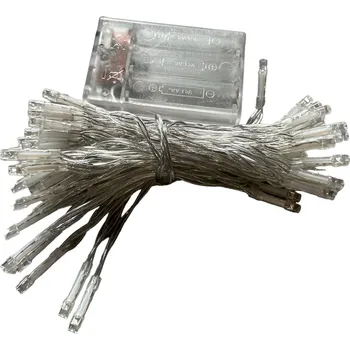 LED páska Vnitřní vánoční led osvětlení na baterie - Barevná (transparentní kabel) Osvětlení: Barevná 5m - 50 led diod