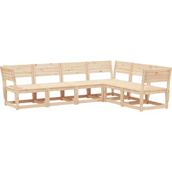 VidaXL 6dílná zahradní souprava, masivní borové dřevo