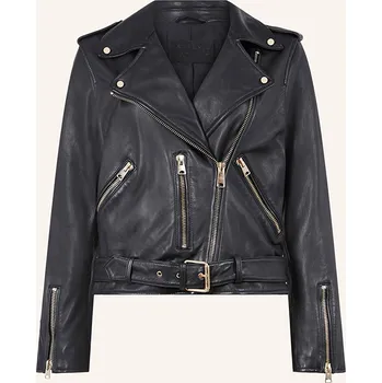 Dámský blejzr Allsaints Dámská Kožená Bunda Balfern, černá, 36