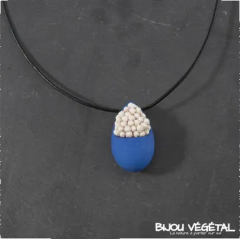 Náhrdelník Živé šperky - Náhrdelník Slza midrý s trvalými bílými květy