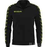 Mikina GIVOVA TRICOT BAND, barva 1019 černá - zářivě žlutá, velikost S