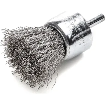 Drátěný kartáč Lessmann 453141 | Štětcový kartáč se stopkou průměr 6 mm ocelový drát, zvlněný průměr 23x22 / 0,20