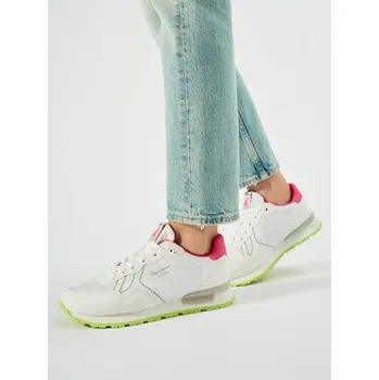 Dámské tenisky Sneakersy Pepe Jeans Brit Neon W PLS40011 Bílá 37