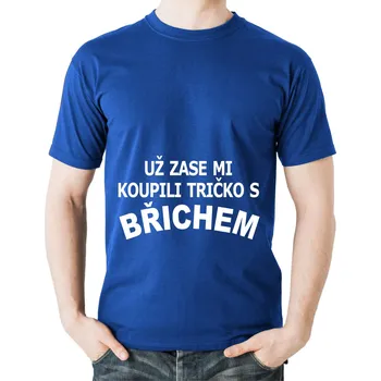 Tričko s břichem, Barva látky růžová, Střih Pánsky/UNISEX, Velikost 4XL (pouze pánsky/UNISEX strih)