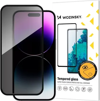 Privátní ochranné sklo Wozinsky Privacy Anti-spy Filter na displej Apple iPhone 16 Plus - černé (5907769364273) (Tvrzenné temperované ochranné sklo Wozinsky Privacy Anti-spy Filter Apple iPhone 16 Plus na celý displej - černé)