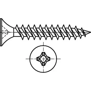 Vrut Vrut do sádrokartonu 3,5x 55 jemný závit