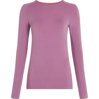 Dámské funkční triko Icebreaker W Mer 260 Zoneknit Seamless LS Crewe Velikost: S / Barva: růžová