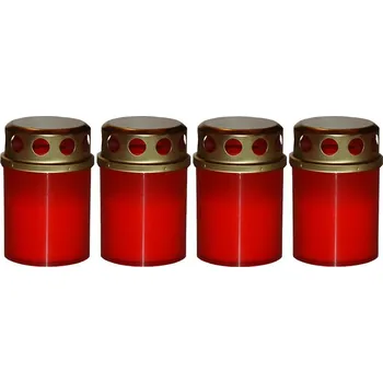 Svíčka Svíčka plastová s víčkem, 4 ks, 35g