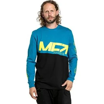 Meatfly pánské tričko s dlouhým rukávem Judgement Funky Blue Racing | Modrá | Velikost M | 100% bavlna