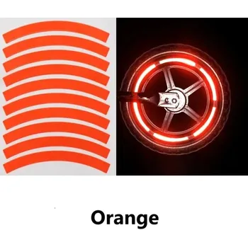 Reflexní prvky na kolo | reflexní páska 10 ks - Oranžová