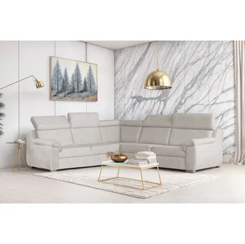 Sedací souprava Rozkládací rohová sedačka DIVARO L krémová