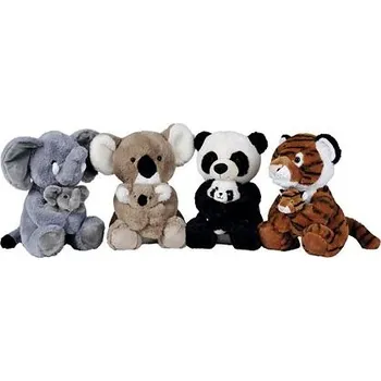 plyšák Nicotoy Divoké zvířatko s mládětem 28 cm, 4 druhy