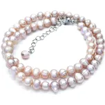 Náhrdelník říční perly růžové Ilja