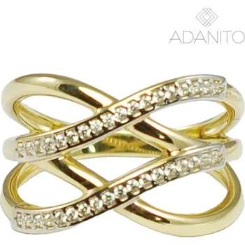 Prsten Zlatý prsten se zirkony