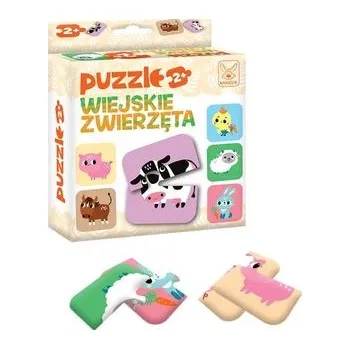 Puzzle Puzzle Wiejskie Zwierzęta 2+