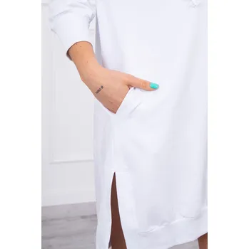 Dámské šaty Šaty s kapucí a delšími zády bílé UNI