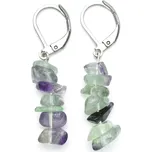 Visací náušnice fluorit Naela