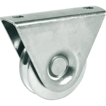 Pohon brány IBFM Kladka 386 INOX - jednoložisková nerezová kladka o průměru 50-100 mm s držákem pro přišroubování na spodní rám brány Velikost: 60