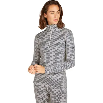 Dámské merino tričko s dlouhým rukávem ICEBREAKER Wmns 260 Vertex LS HZ On-Piste, Snow/Black velikost: XL