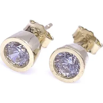 Náušnice Diante Zlaté náušnice s bílým kamenem 59638670