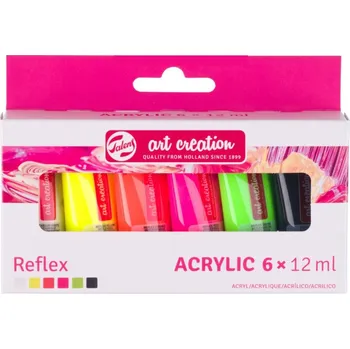 Speciální výtvarná barva Akrylové barvy RT ARTCREATION - 6 x12 ml Reflexní odstíny