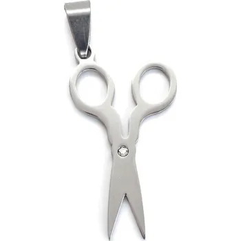 Přívěsek Ocelový přívěsek nůžky Stylist3 - S řetízkem 50 cm