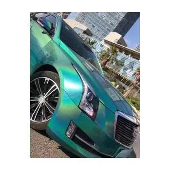 Polep vozidla Chromovaná laserová zelená auto wrap fólie 152x700cm - interiér/exteriér