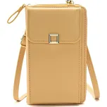 Kabelka na mobil Golden Grace s popruhem hořčicová